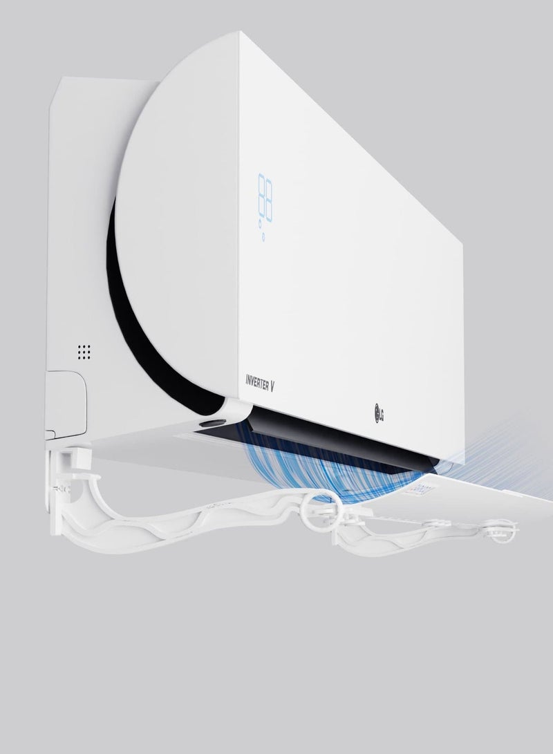 Garkoo Air flow deflector for split air conditioners, 2.25 HP, 3 HP, 4 HP, 5 HP, adjustable from 24.5cm x 65 cm, acrylic, white color - Image 2