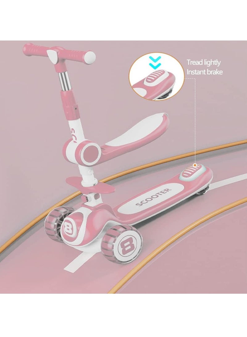 RATSAW 3-in-1 Kick Scooters for Kids 4 Adjustable Height Removable Seat Wheels 3 Wheel Scooter for Kids for Girls and Boys - Image 5