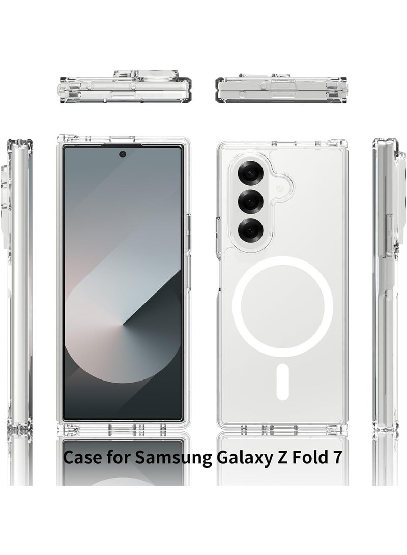 Houmt Samsung Galaxy Z Fold 7 Case Cover Compatible with MagSafe For Z Fold 7 Magnetic Slim Fit Crystal Transparent Cover For Samsung Galaxy Z Fold 7 - Image 4