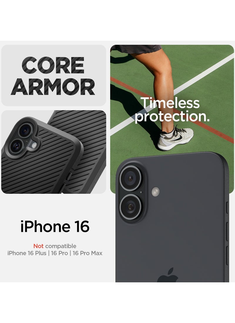 Spigen Core Armor iPhone 16 Case Cover (2024) - Matte Black  - Image 2