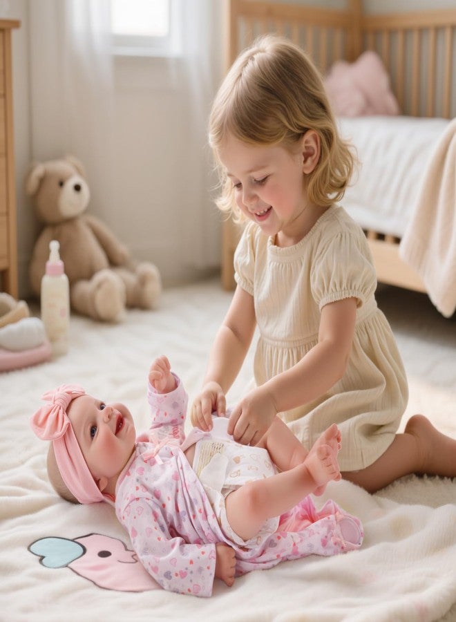 BABESIDE Drink and Wet Reborn Baby Doll - 20 Inch Realistic Girl Doll with Soft Vinyl Body, Can Drink Water and Pee, Comes in Cute Bear Outfit, for Kids 3+ - Image 4