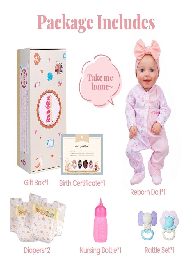 BABESIDE Drink and Wet Reborn Baby Doll - 20 Inch Realistic Girl Doll with Soft Vinyl Body, Can Drink Water and Pee, Comes in Cute Bear Outfit, for Kids 3+ - Image 5