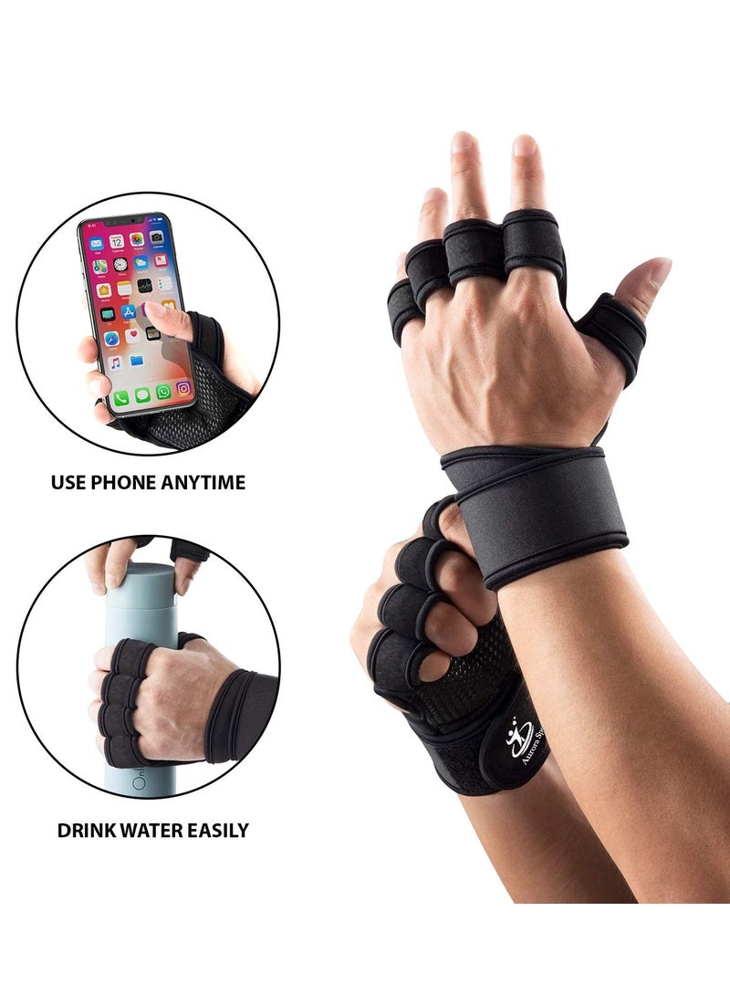 AURORA New Ventilated Workout Gloves with strong grip and Palm Protection both For Men and Women Exceptional For Cross training Gym Cycling Weightlifting - Image 5
