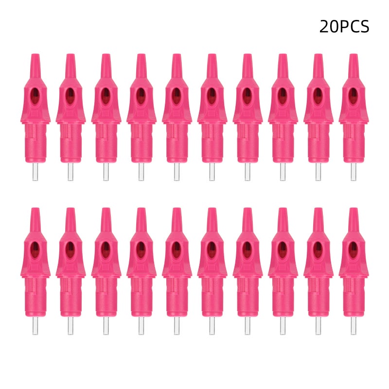 Ballpoint Pen Tattoo Cartridges with Membrane 20pcs Apprentice Cartridge Tattoo Needles with Ball Point for Pen Tattoo Dotwork Drawing Practice on Papers for Beginners and Artists - Image 1