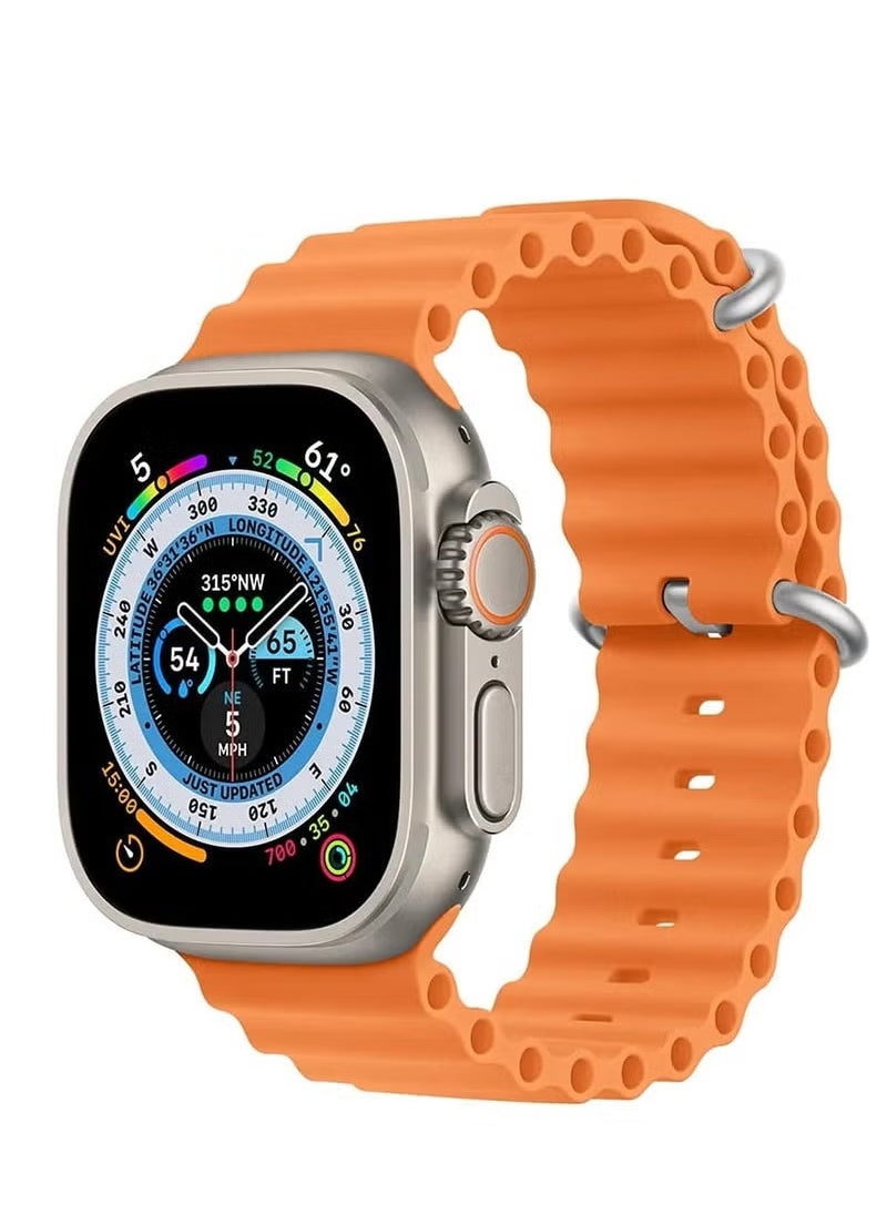 W&O - X8 Ultra MAX Smartwatch Screen 2.2 Inch 485*520 Pixels - Wearfit PRO - Bluetooth V5.2 (Orange) - Image 1