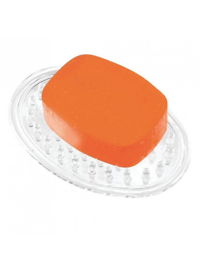 iDesign Plastic Soap Saver, Holder Tray for Bathroom Counter, Shower, Kitchen, 0.75 in. x 3.25 in. x 4.75 in., Clear - Image 2