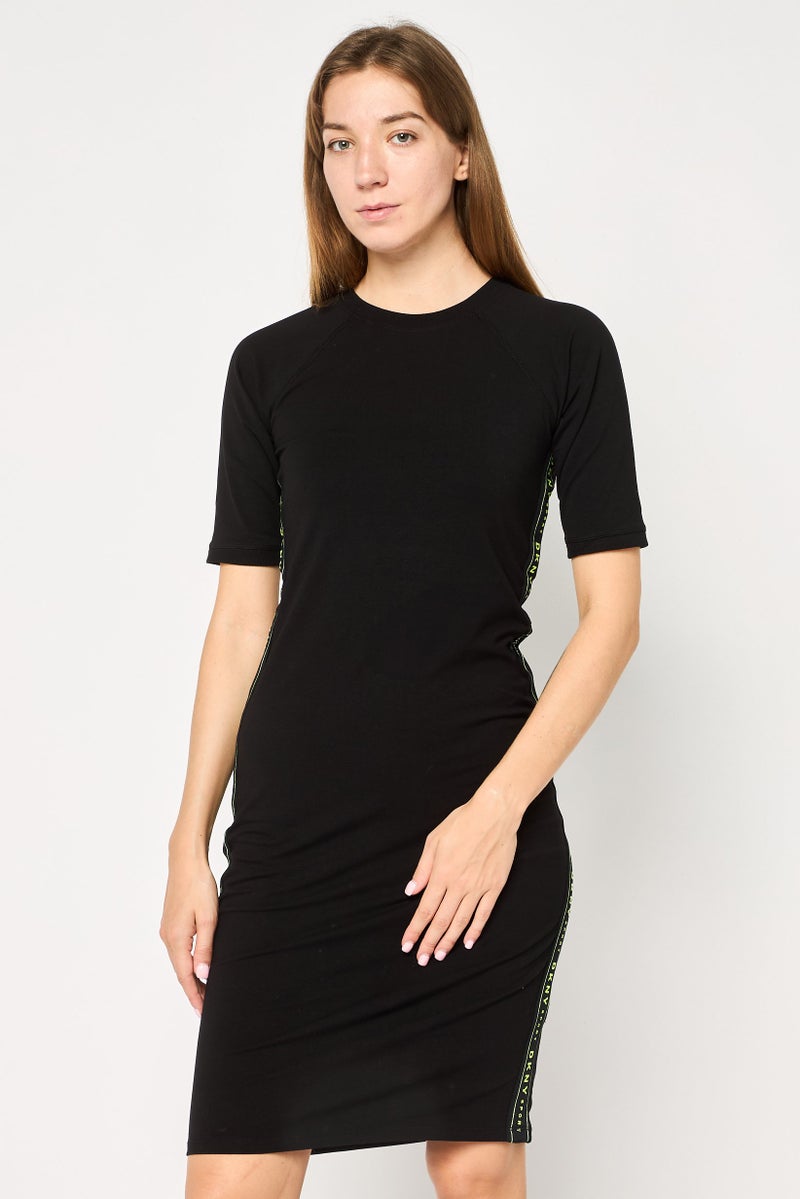 DKNY Women Sportswear Fit Short Sleeves Outdoor Dress, Black - Image 1