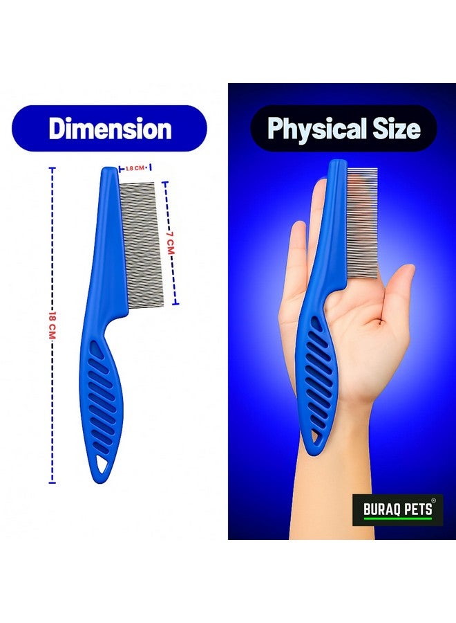 Buraq Pets Flea Comb for Cat & Dog For Removing Fleas, Tick & Lice, Dog Comb, Cat Comb, Grooming Tool for Pets (small) - Image 3