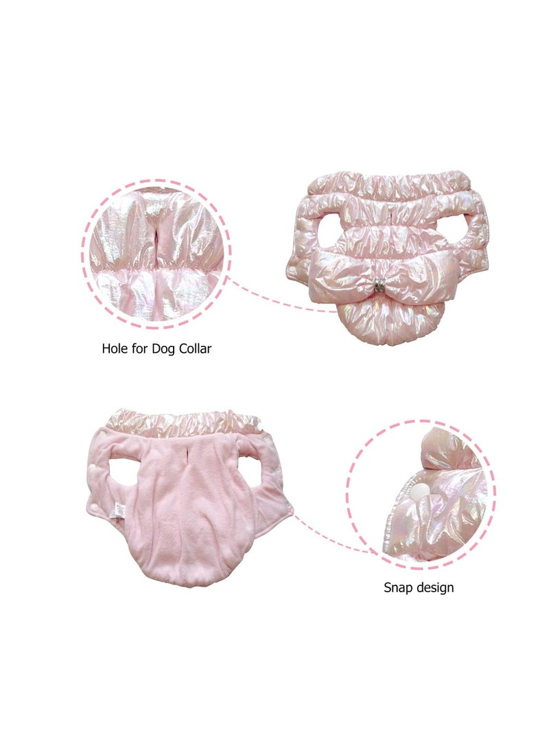 Dog Coat, Warm Dog Winter Coat, Pink Dog Clothes, Winter Dog Coats for Small Dogs, Windproof Padded Cold Weather Outfits, Dog Cold Weather Coats, for Small Medium Dogs Cats (M/2.5kg-3.5kg) - Image 4