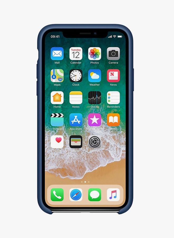 shAyzee Silicone Case Cover For Apple iPhone X Blue Cobalt - Image 2