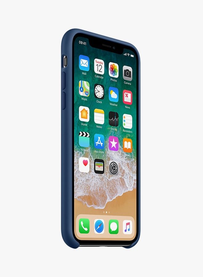 shAyzee Silicone Case Cover For Apple iPhone X Blue Cobalt - Image 3