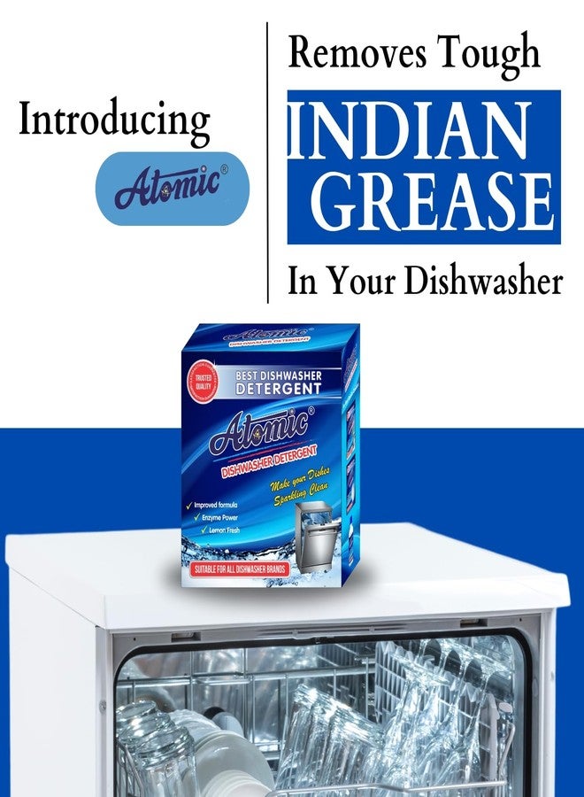 Atomic Dishwasher Detergent Power Gives Ultra Crystal Clear Finish = 900GM Tested by| APCL London| - Image 3