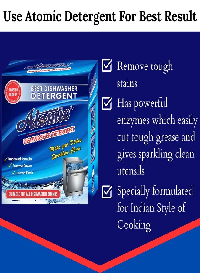 Atomic Dishwasher Detergent Power Gives Ultra Crystal Clear Finish = 900GM Tested by| APCL London| - Image 2