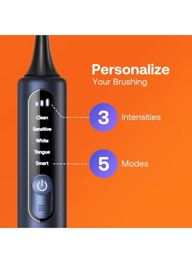 Bitvae Bluetooth Electric Toothbrush with Pressure Sensor ADA Approved Ultrasonic Rechargeable Toothbrush 5 Modes 4 Brush Heads Soft Bristles 4 Hr Charge Last 100 Days Long Battery Life - Image 2