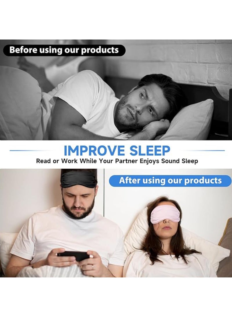 KHAJUL - Sleep Mask 100% Blackout  Eye Mask Comfortable & Super Soft Sleeping Mask with Adjustable Straps for Women Men Night Eye Mask for Sleeping Travel Yoga Naps Black - Image 1