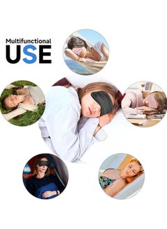 KHAJUL Sleep Mask 100% Blackout  Eye Mask Comfortable & Super Soft Sleeping Mask with Adjustable Straps for Women Men Night Eye Mask for Sleeping Travel Yoga Naps Black  - Image 4