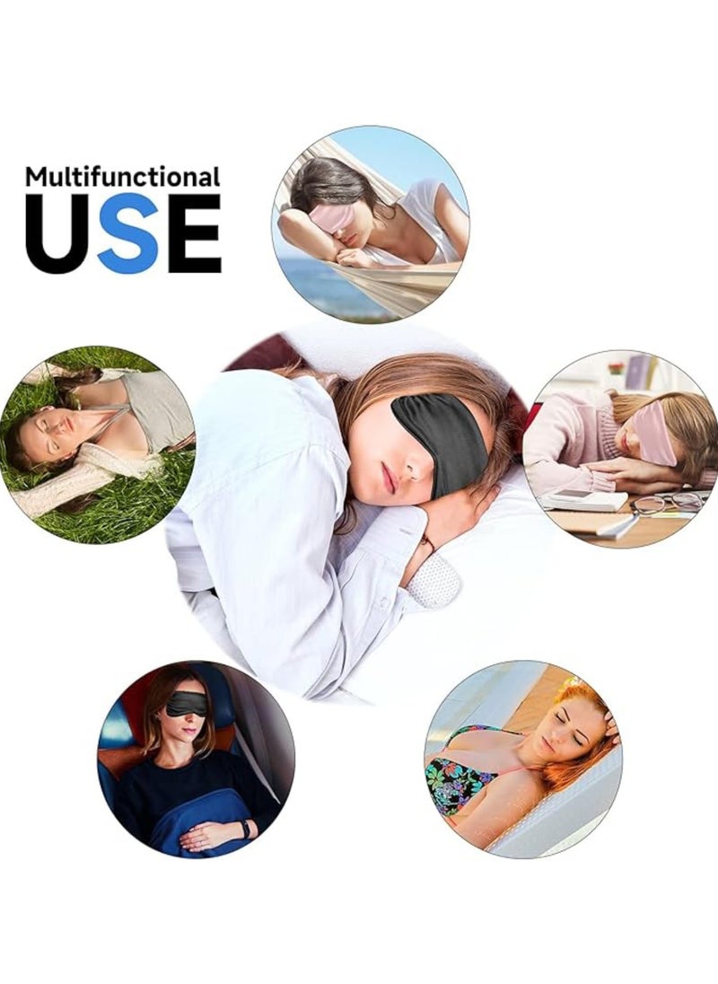KHAJUL - Sleep Mask 100% Blackout  Eye Mask Comfortable & Super Soft Sleeping Mask with Adjustable Straps for Women Men Night Eye Mask for Sleeping Travel Yoga Naps Black - Image 1
