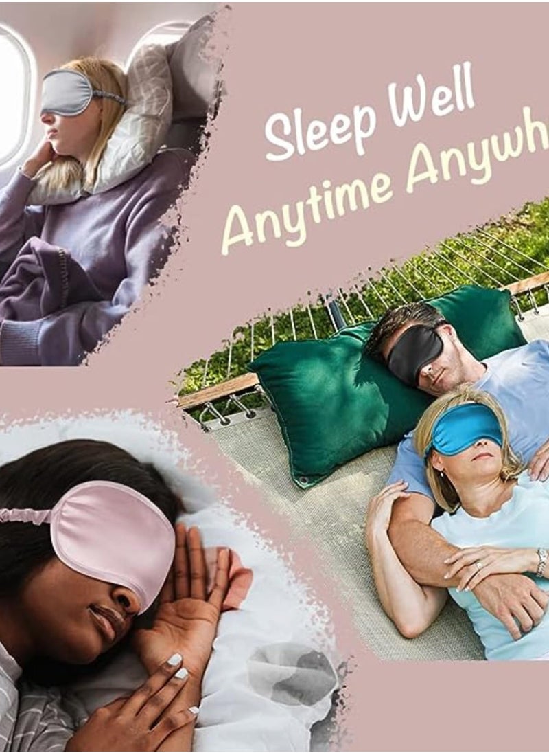 KHAJUL - Sleep Mask 100% Blackout  Eye Mask Comfortable & Super Soft Sleeping Mask with Adjustable Straps for Women Men Night Eye Mask for Sleeping Travel Yoga Naps Black - Image 1