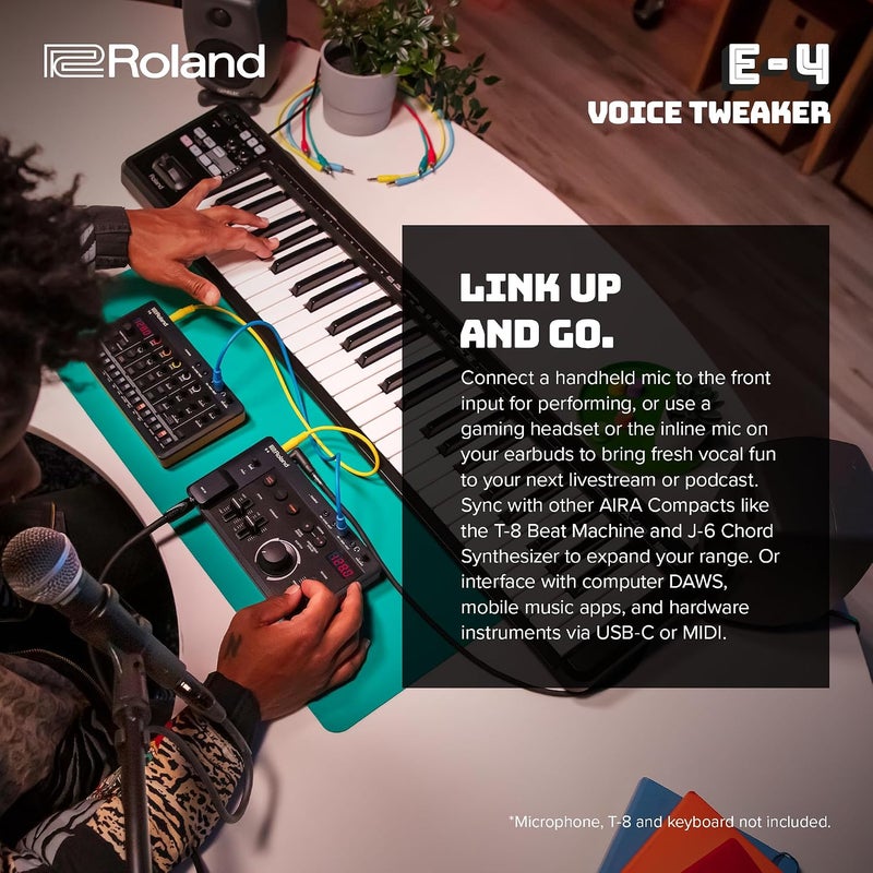 Roland E-4 Voice Tweaker | Vocal Performance Tool with Voice Transformer Effects, Vocoder, Looper, Harmony, Auto Pitch - Image 5