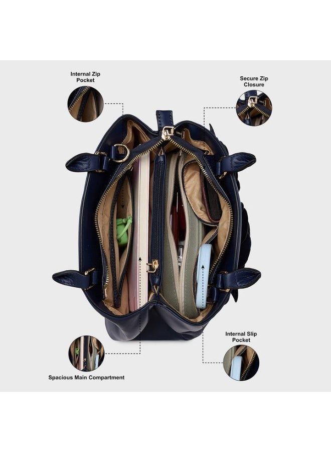 CAPRESE BLOOM SATCHEL SMALL NAVY - Image 4