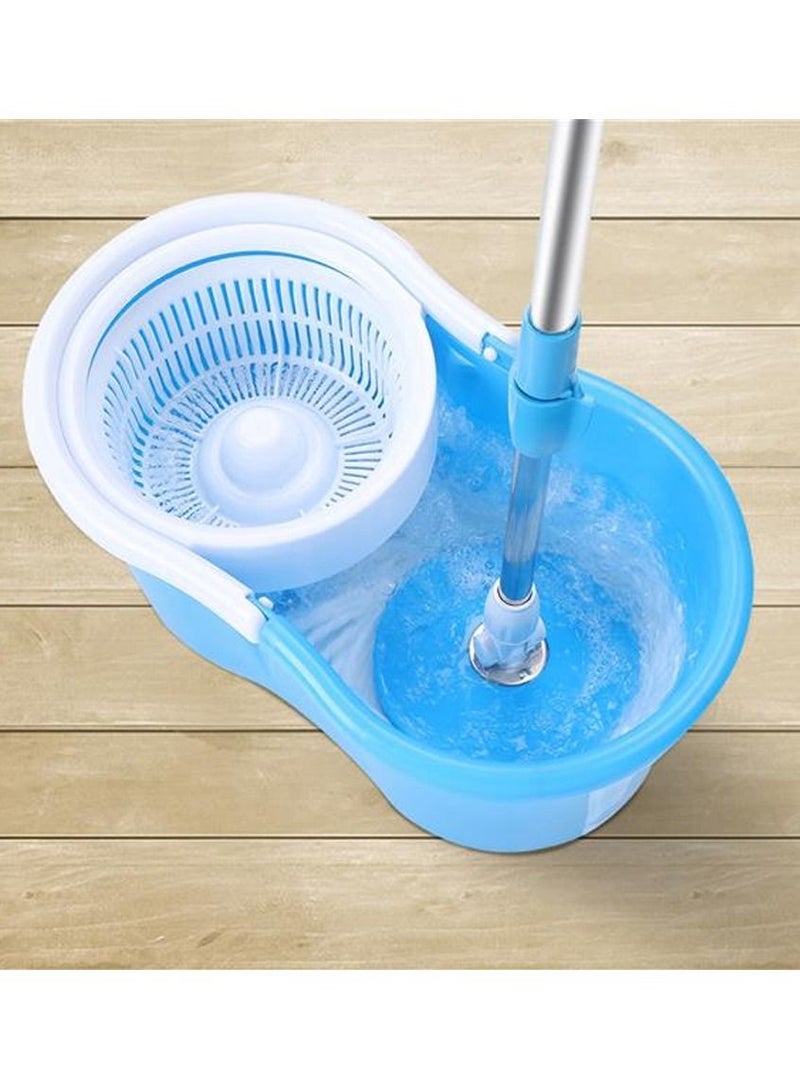 DubaiGallery 2 Drives Easy Life 360 Rotation Spin Mop With Stainless Steel Basket And Spinning Mop Bucket Magic Spin Dust Mop Blue  - Image 1