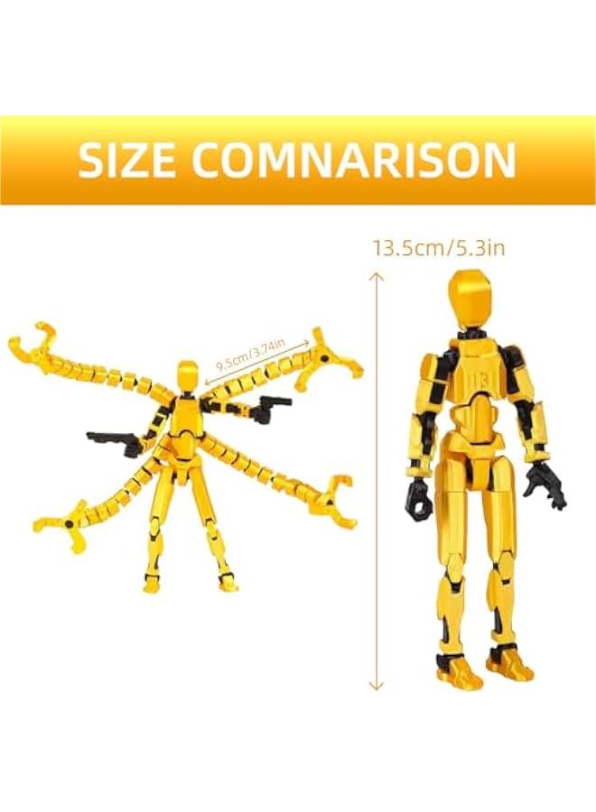 Arabest T13 Action Figure Assembly Completed, Upgraded 3D Printed T13 Action Figure, The Dummy 13 is Very Suitable for Office Desks and Birthday Cake Decorations (Yellow)  - Image 2