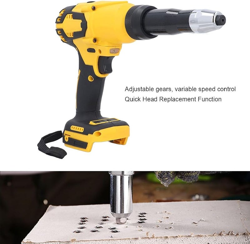 أداة برشام لاسلكية بدون فرش 18 فولت بطارية ضوء LED استبدال سريع للرأس سرعة قابلة للتعديل - Image 4