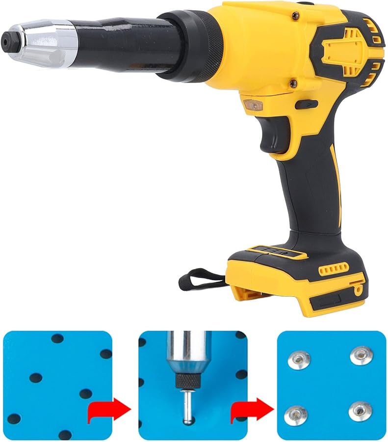 أداة برشام لاسلكية بدون فرش 18 فولت بطارية ضوء LED استبدال سريع للرأس سرعة قابلة للتعديل - Image 5