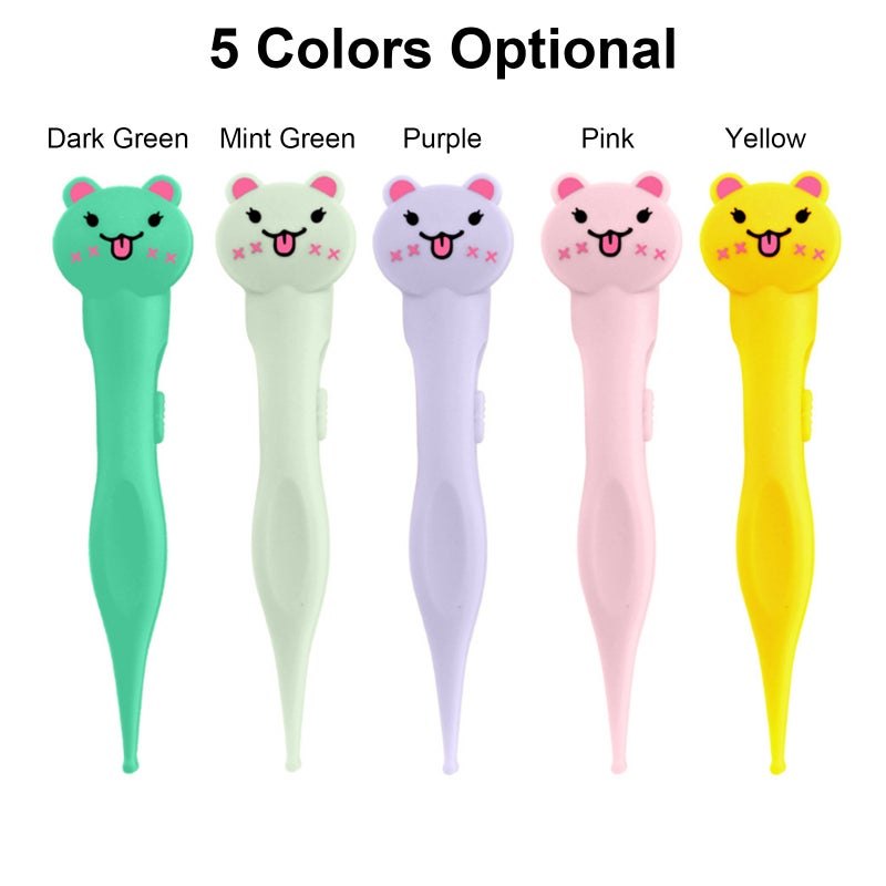 Baby Nose Cleaner Tweezers: Mint Green Stainless Steel ABS Plastic, LED White Light, Multi-Use Ear Navel Eye Cleaning Tool for Newborns Toddlers - Image 4
