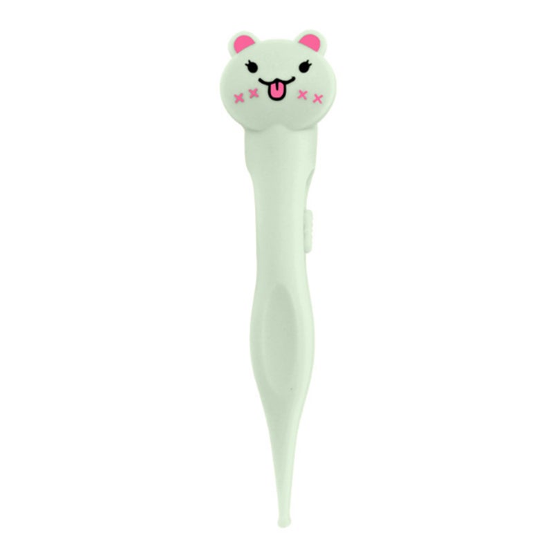Baby Nose Cleaner Tweezers: Mint Green Stainless Steel ABS Plastic, LED White Light, Multi-Use Ear Navel Eye Cleaning Tool for Newborns Toddlers - Image 1