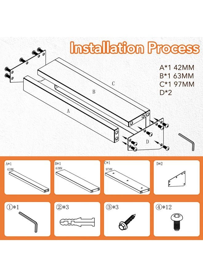 Pilida 4Pcs Wall Mount Tool Organizer Set,Include Screwdriver Organizer,9mm-24mm Wrench Holder,Pliers Holder,Hammer Rack,Galvanized Steel Hand Tool Storage for Workshop,Shed,Garage,Home - Image 4