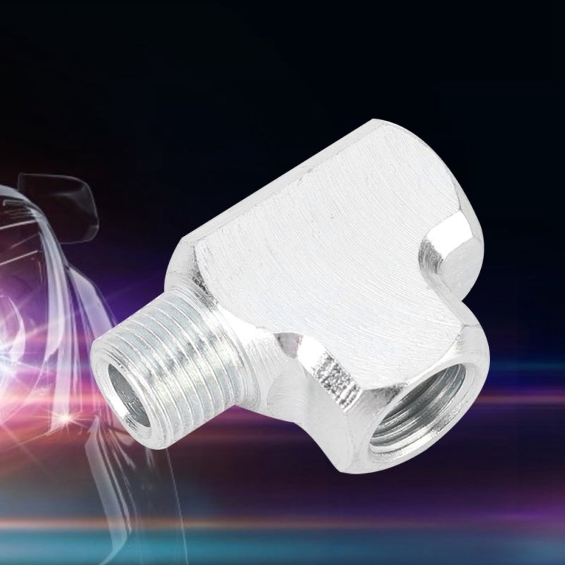Oil Water Sensor 1/8 Inch BSPT Galvanized Iron Durable Tee Pipe Fitting - Universal 3 Way Adapter Direct Aftermarket Replacement for Vehicle Turbine Oil Pressure Gauge Installation - Image 3