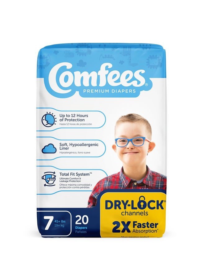 Comfees Baby Baby Diaper Size 7, Over 41 lbs. CMF-7, 20 Ct - Image 2
