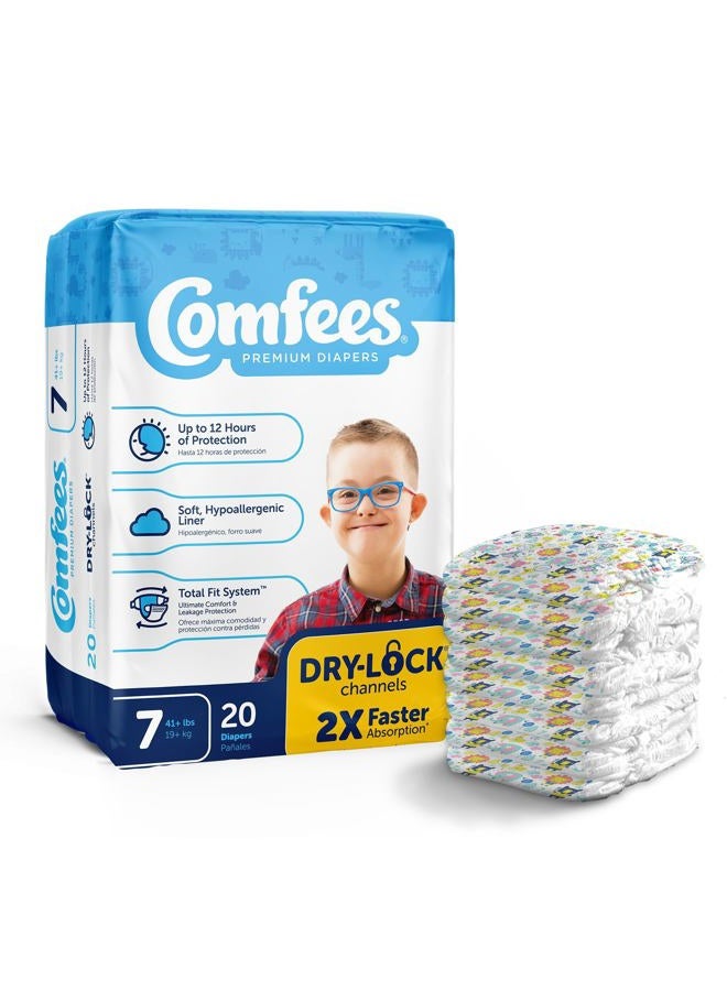 Comfees Baby Baby Diaper Size 7, Over 41 lbs. CMF-7, 20 Ct - Image 1