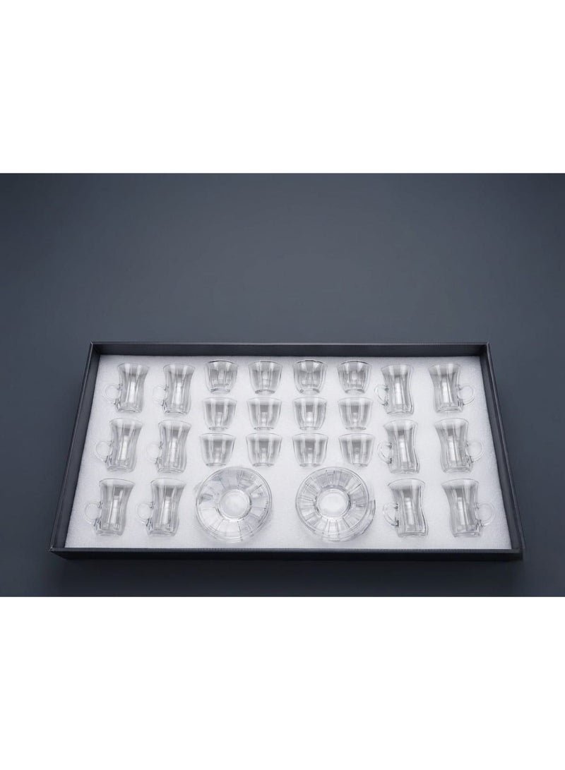 Luxury 36 -piece glass serving set with serving plates - Image 4