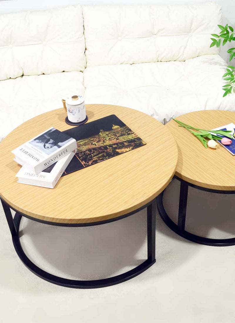 Round Coffee Table Mother and Child Simple Modern Living Room Home Wood Light Luxury Style Combination Table - pzsku/Z625A5C6C679C0E870A78Z/45/_/1732788354/6e21d23d-05df-4db9-aafc-65e7b6399902