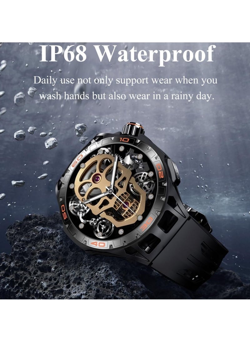 General ugged Smart Watch for Man: 1.43''AMOLED Screen Multifunction Smart Watch, Bluetooth Call, IPX8 Waterproof, AI Voice Assistant with for Sport Hiking Camping  - Image 4