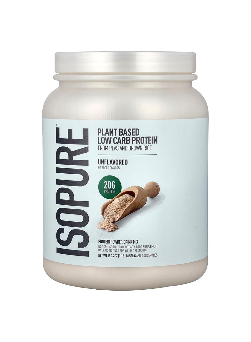 مسحوق بروتين نباتي، بدون نكهة، 1.15 رطل (521 جرام)