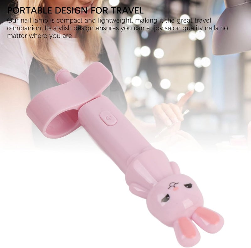 able Hand Held Nail, Re LED Nail Lamp, Cute with 10S Fast Cu, Portable Pen for Nails, Type C Charging and 120mAh Battery for Home Tl Salon Use - Image 1