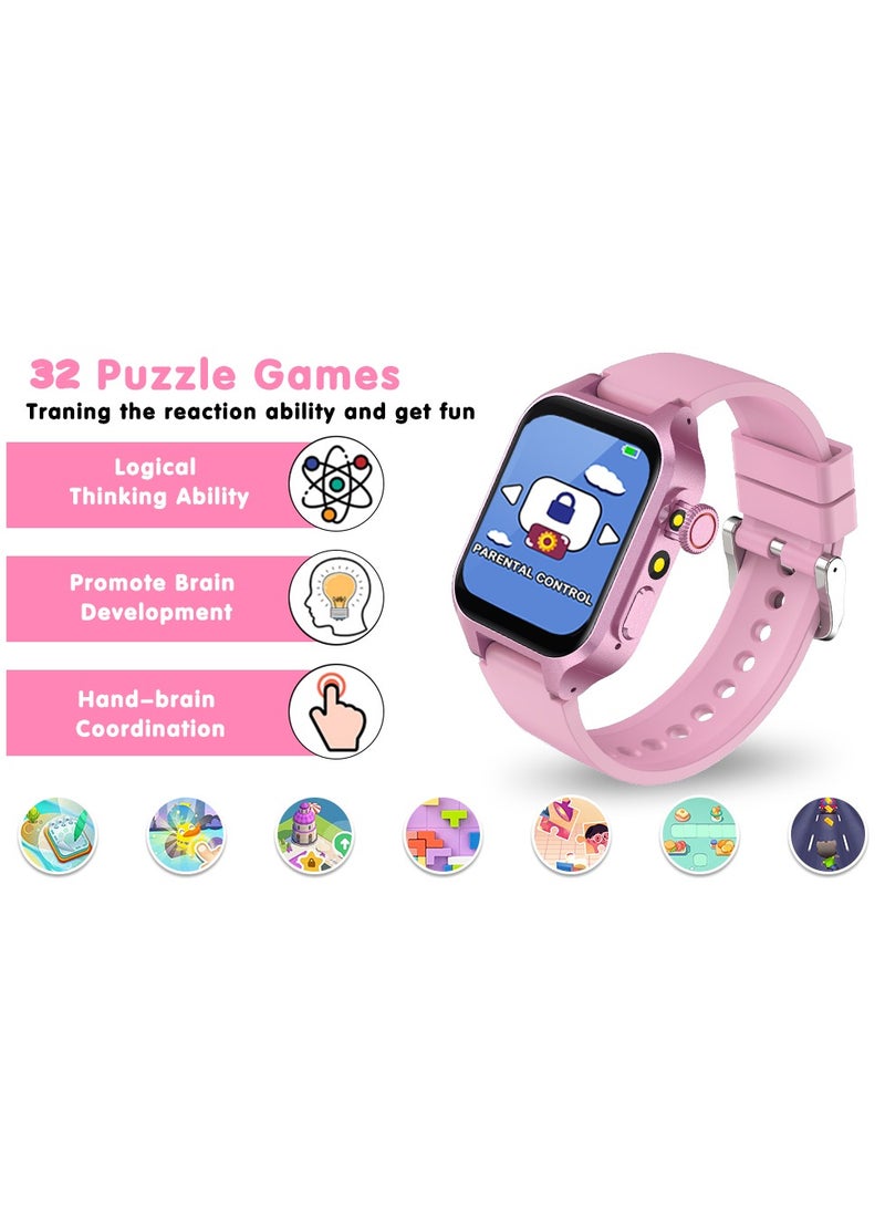 Children's Smart Watch 32 Games, Watch Child Boy Girl HD Camera Music Video Pedometer AudioBook Alarm Clock Smart Watch Children Birthday Gifts for Girls and Boys 3-12 Ys - Image 4