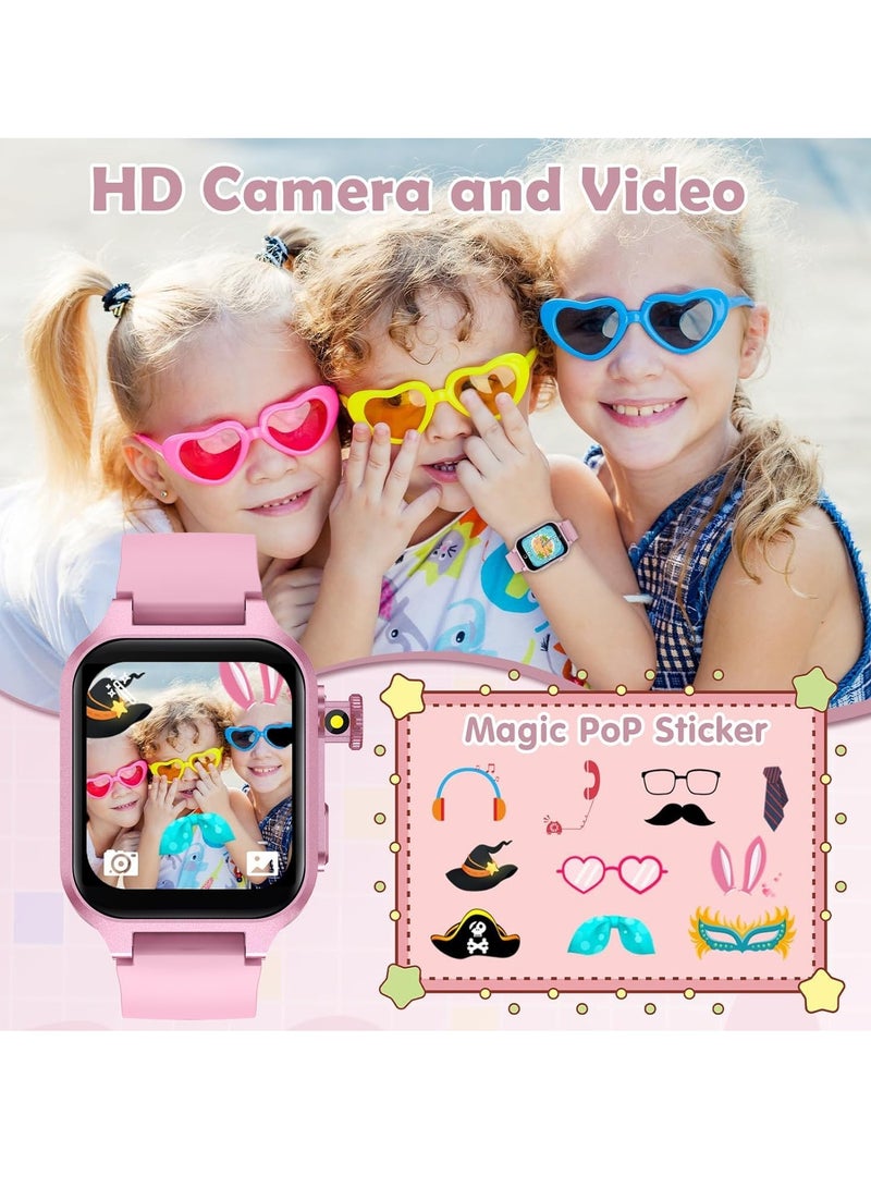 Kids Smart Watch for Boys Girls Ages 3-12, Smart Game Watch with 1.6 Inch HD Touch Screen, 32 Puzzle Games, HD Retractable Camera, Music Player, Pedometer, 13 Alarm Modes, Flashlight, Type-C Charging, Educational Learning Watch, Birthday Gift for Kids - Image 4