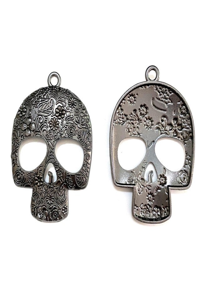 ZILucky Set of 12 Sugar Skull Shower Curtain Hooks Decorative Home Bathroom Stainless Steel Rustproof Skeletons Shower Curtain Rings Decor Accessories (Black) - Image 4