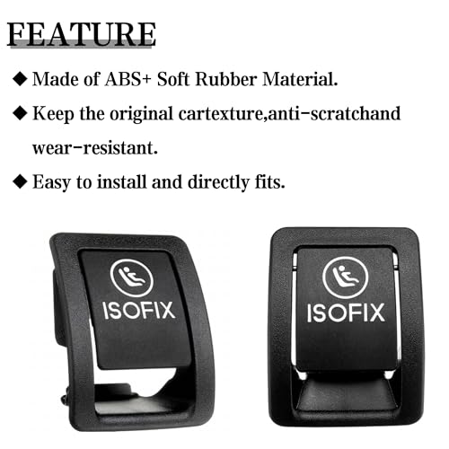 PMFCA Rear Child Seat Anchor ISOFix Cover Compatible with 2015-2020 Mercedes Benz C300 C350 C200 C180 C400 C450 C43 AMG C63 AMG W205 A2059200513 - Image 4