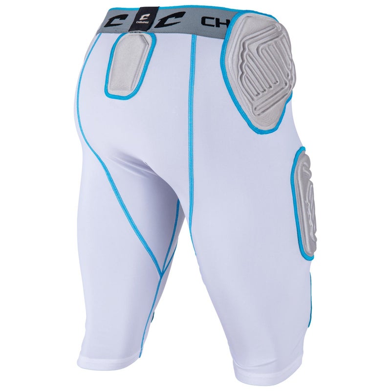 Champro Bull Rush 7-Pad Girdle, White Body, Grey Inset, Small - Image 2