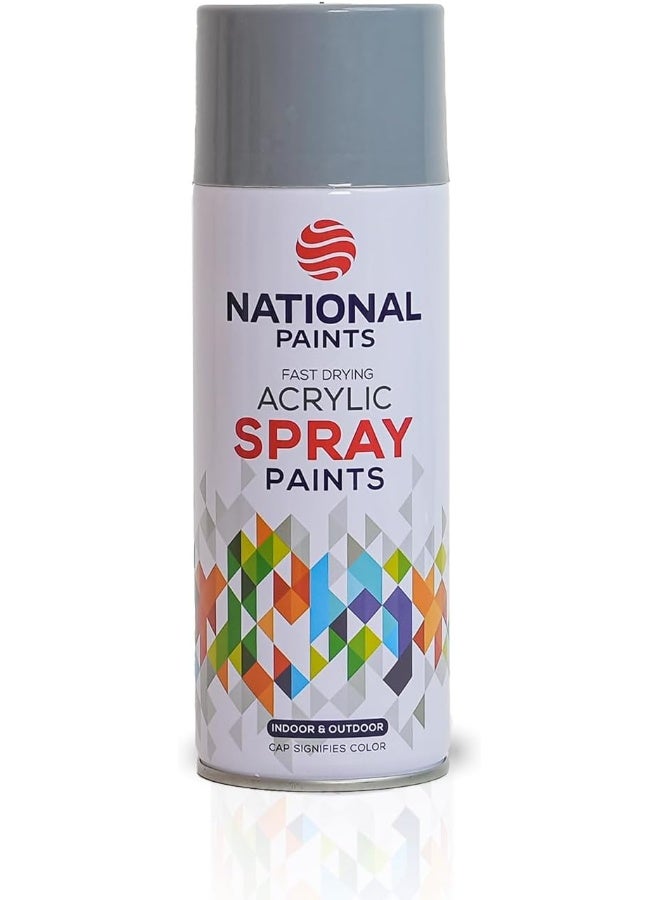 NATIONAL PAINTS Fast Drying Acrylic Spray Paint - Grey 105 - Image 1