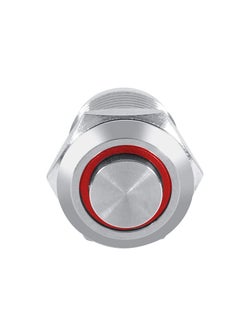 MaisonUp Maison Up Pack of 2 12mm Red Ring Light 12 Volts SelfLock Metal PushButton Switch  - Image 2
