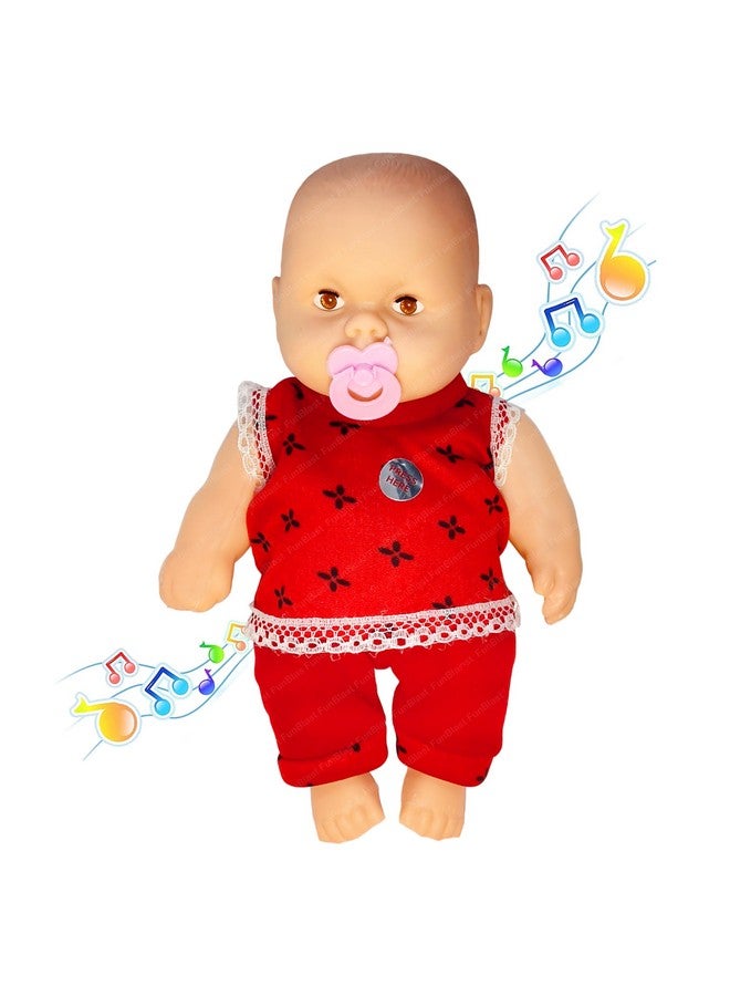 FunBlast Doll for Kids - Boy Doll for Kids, Musical Doll for Girls, Doll with Touch Sensors with Sound, Musical Doll for 3+ Year Old Boys & Girls, Boy Doll with Dress (Red) - Image 1
