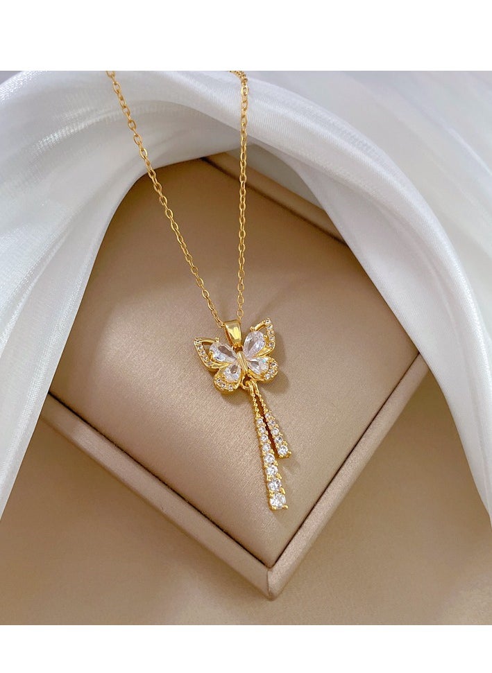 Generic - Shining luxury butterfly pendant necklace - Image 1