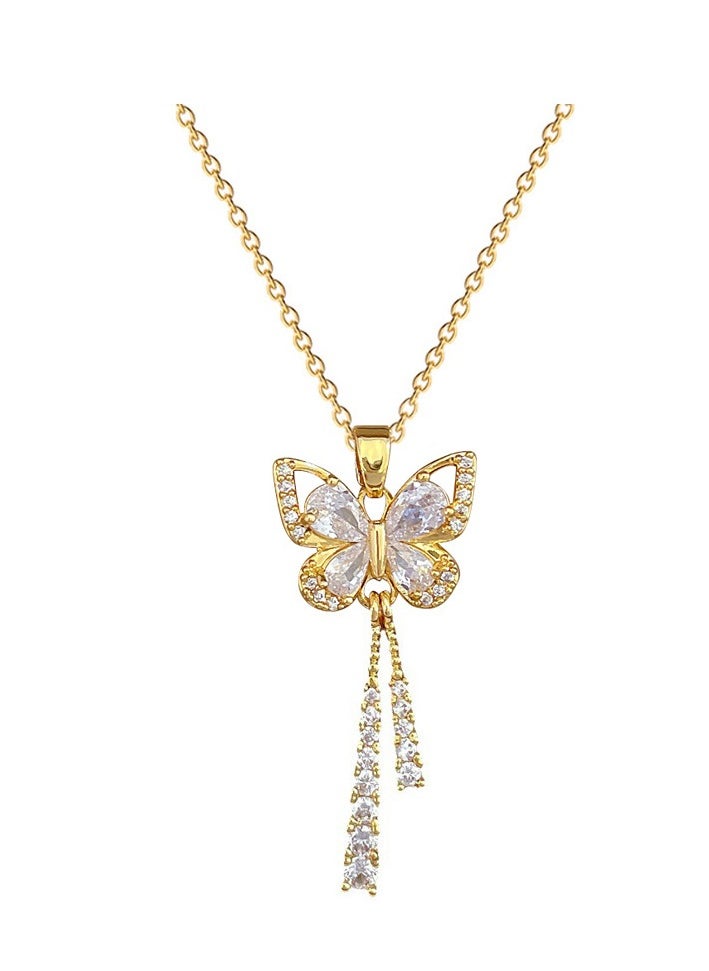 Generic - Shining luxury butterfly pendant necklace - Image 1