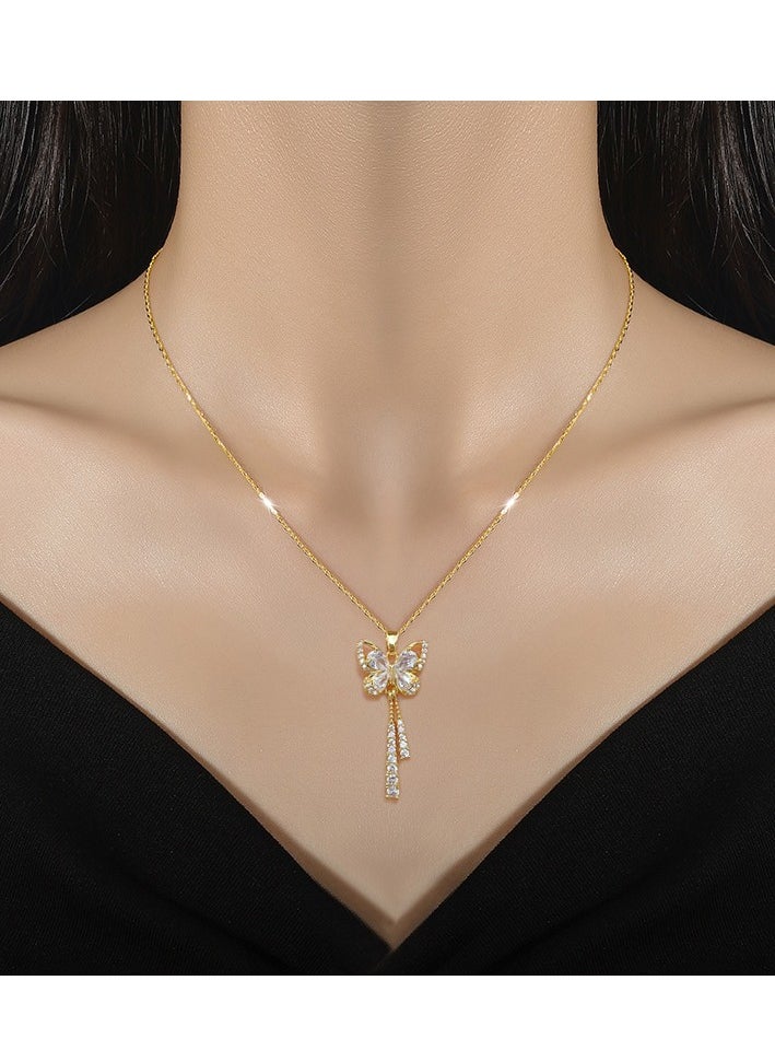 Generic - Shining luxury butterfly pendant necklace - Image 1